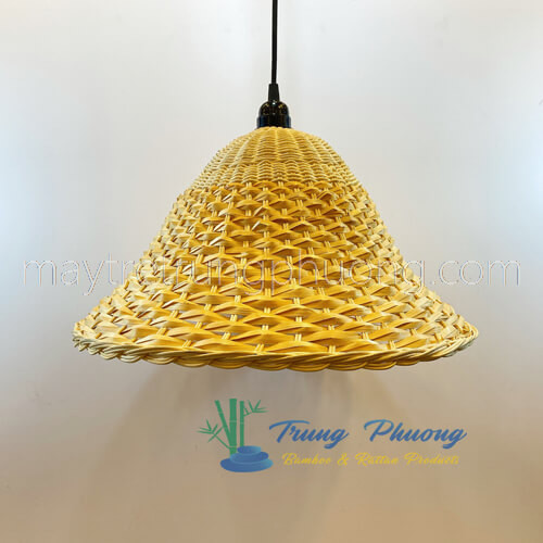 Đèn thả mây tre hình chiếc mũ