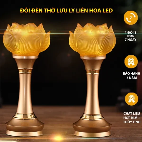 Đèn bàn cánh sen